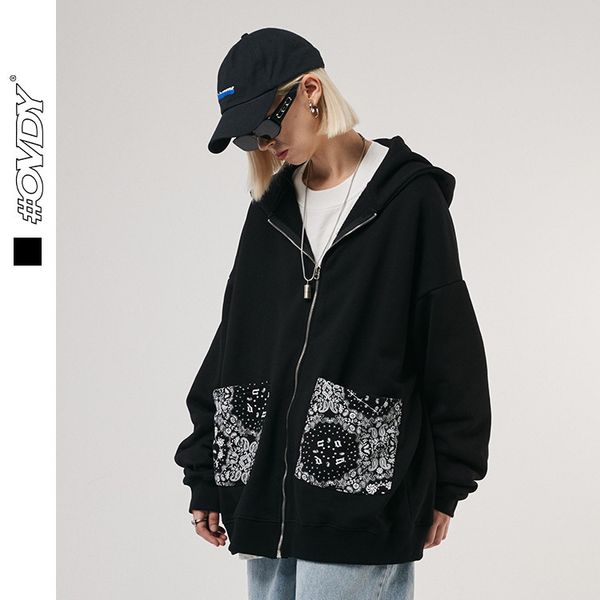 wxwovdy 2021 autumn winter new zipper coat street paisley totem printed loose sweater, Black
wxwovdy 2021 autumn winter new zipper coat street paisley totem printed loose sweater, Black
