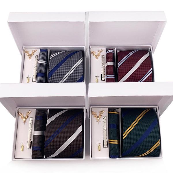 bow ties gusleson 20 styles tie set hanky clip brooch with gift box 6-piece stripe neckties for men wedding party accessories, Black;gray
bow ties gusleson 20 styles tie set hanky clip brooch with gift box 6-piece stripe neckties for men wedding party accessories, Black;gray