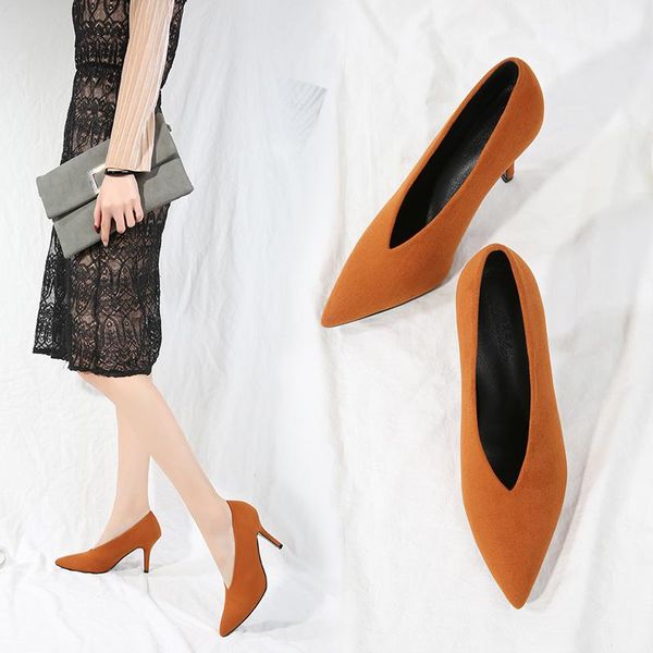 spring autumn fashion thin high heel pumps women v cut design ladies shoes dress for, Black
spring autumn fashion thin high heel pumps women v cut design ladies shoes dress for, Black