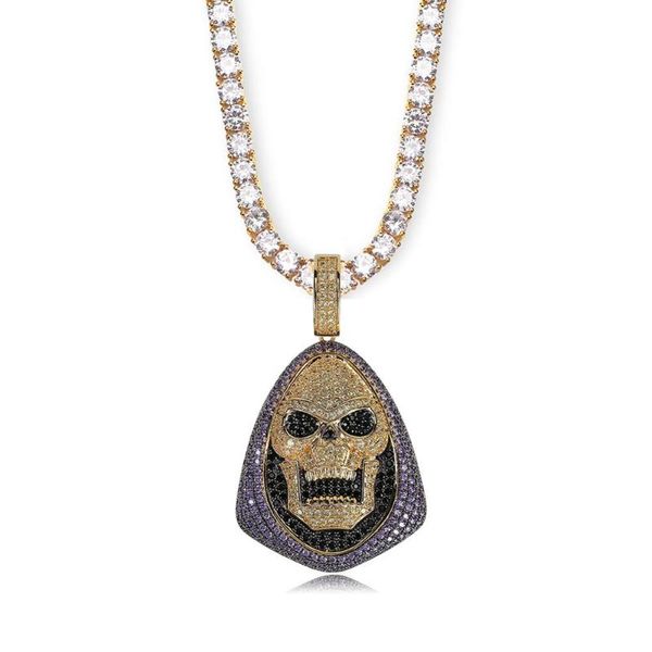 pendant necklaces fashion iced out skeleton necklace with tennis chain copper hip hop gold silver color mens/women charm jewelry
pendant necklaces fashion iced out skeleton necklace with tennis chain copper hip hop gold silver color mens/women charm jewelry