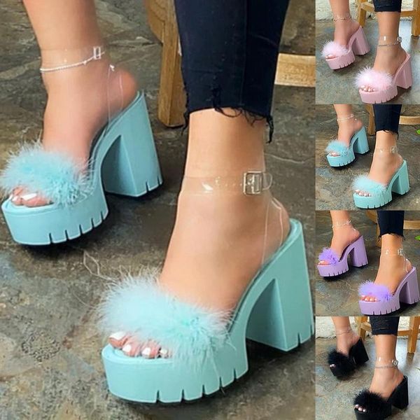 summer women fluffy open toe ankle strap platform heels chunky block high heel sandals party wedding shoes special, Black
summer women fluffy open toe ankle strap platform heels chunky block high heel sandals party wedding shoes special, Black