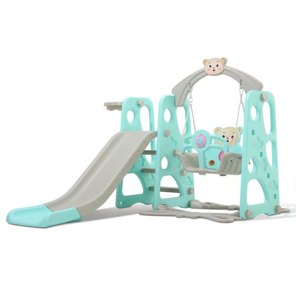 brand plastic kids slides and swing child home playground indoor eco-friendly slider with swing+mp3 music outdoor games & activities
brand plastic kids slides and swing child home playground indoor eco-friendly slider with swing+mp3 music outdoor games & activities