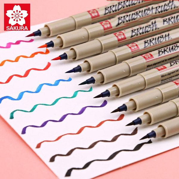 9colors japanese sakura pigma brush pen drawing painting waterproof soft tip stylus pens art supplies gel
9colors japanese sakura pigma brush pen drawing painting waterproof soft tip stylus pens art supplies gel