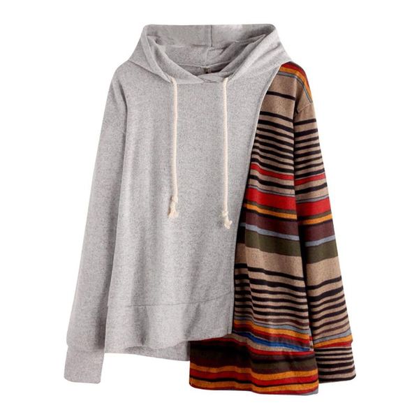 women's hoodies & sweatshirts jacket women chaquetas mujer 2021 coat spring autumn fashion loose long sleeve stripe print splice o-neck, Black
women's hoodies & sweatshirts jacket women chaquetas mujer 2021 coat spring autumn fashion loose long sleeve stripe print splice o-neck, Black
