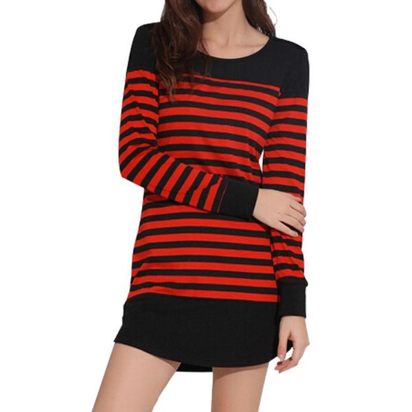 casual dresses long sleeve for girl stripes t shirt dress cotton autumn o-neck women vestido de festa, Black;gray
casual dresses long sleeve for girl stripes t shirt dress cotton autumn o-neck women vestido de festa, Black;gray