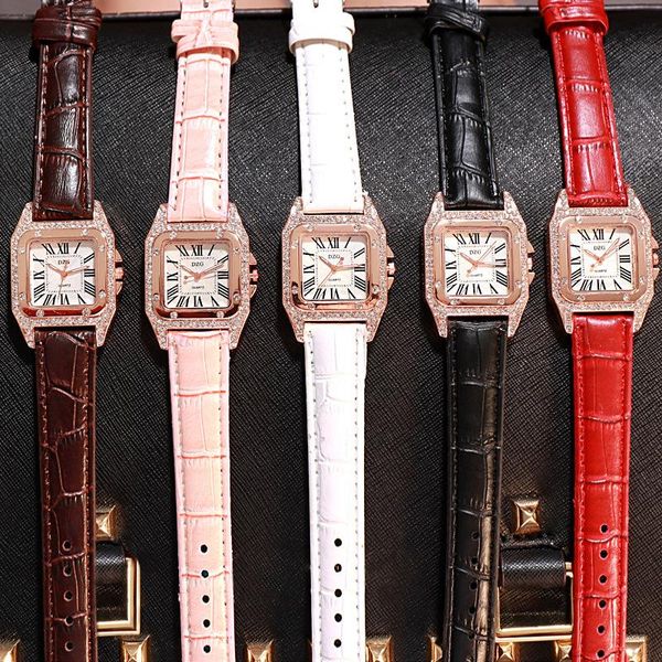 wristwatches fashion wristwatch simple square women's watch diamond quartz small, Slivery;brown
wristwatches fashion wristwatch simple square women's watch diamond quartz small, Slivery;brown