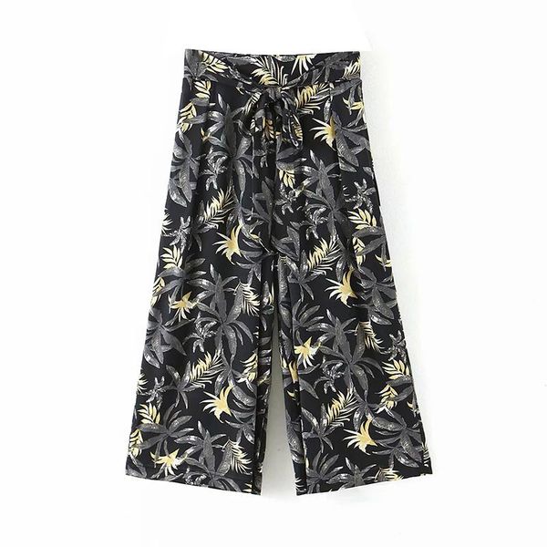 women's pants & capris casual printed wide leg women chic bow tie knitted pleated trousers female fashion loose solid holiday pantalone, Black;white
women's pants & capris casual printed wide leg women chic bow tie knitted pleated trousers female fashion loose solid holiday pantalone, Black;white