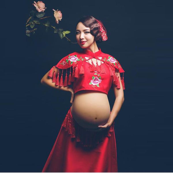 women pregnants pography maternity short sleeves print floral long dress dresses, White
women pregnants pography maternity short sleeves print floral long dress dresses, White