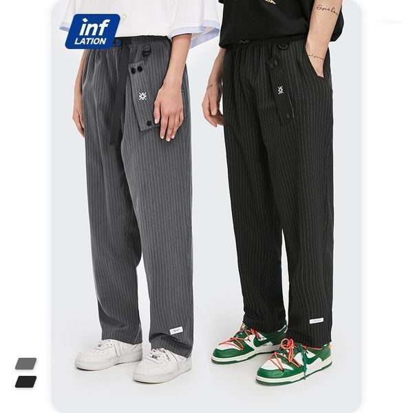 men's pants inflation harajuku stripe straight with belt 2021 spring men casual hip hop mens suit streetwear 3607s211, Black
men's pants inflation harajuku stripe straight with belt 2021 spring men casual hip hop mens suit streetwear 3607s211, Black