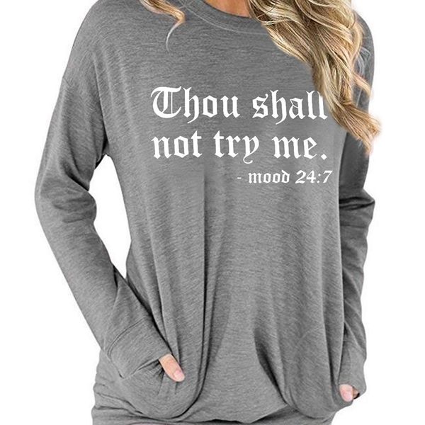 thou letter with pocket thin round neck pullover sweater women's sweater, Black 
thou letter with pocket thin round neck pullover sweater women's sweater, Black