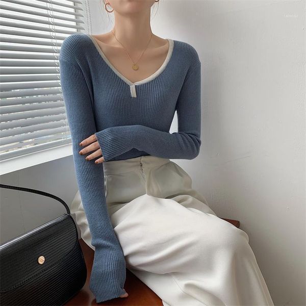 women's sweaters for women 2021 autumn winter thin warm casual v neck pullovers long sleeve elegant female clothes 6826#, White;black
women's sweaters for women 2021 autumn winter thin warm casual v neck pullovers long sleeve elegant female clothes 6826#, White;black
