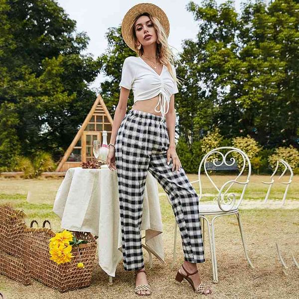 off shoulder and pants two piece set women party club outfits summer plaid lace up crop matching 210603, White
off shoulder and pants two piece set women party club outfits summer plaid lace up crop matching 210603, White