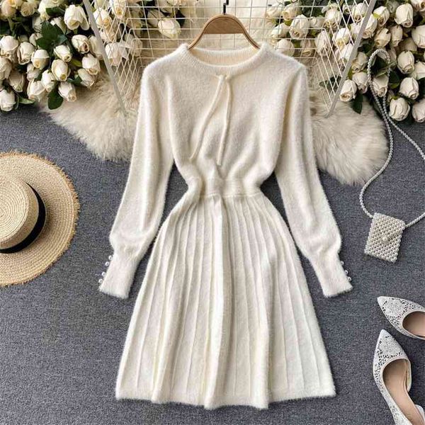 women korea autumn winter knitted dress round neck long sleeve slim solid color casual clothing vestidos q847 210527, Black;gray
women korea autumn winter knitted dress round neck long sleeve slim solid color casual clothing vestidos q847 210527, Black;gray