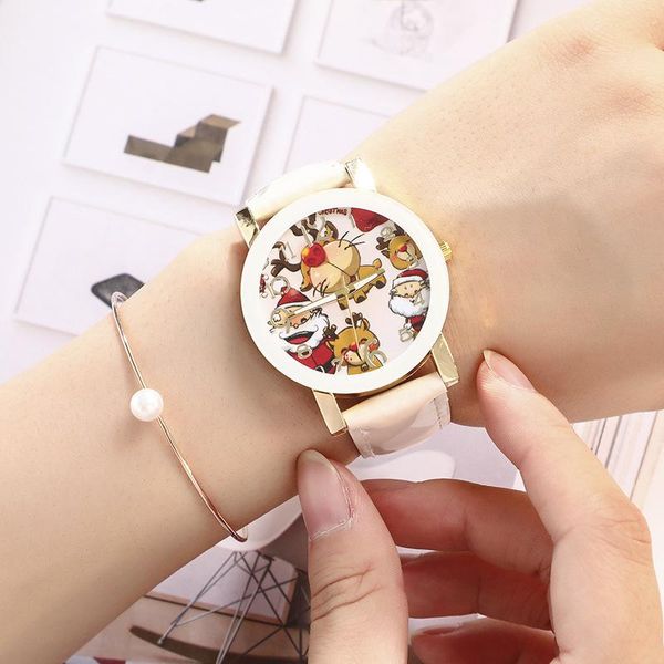 creative-casual christmas figure men's ch students korean-style fashionable women's belt style wristwatches, Slivery;brown
creative-casual christmas figure men's ch students korean-style fashionable women's belt style wristwatches, Slivery;brown