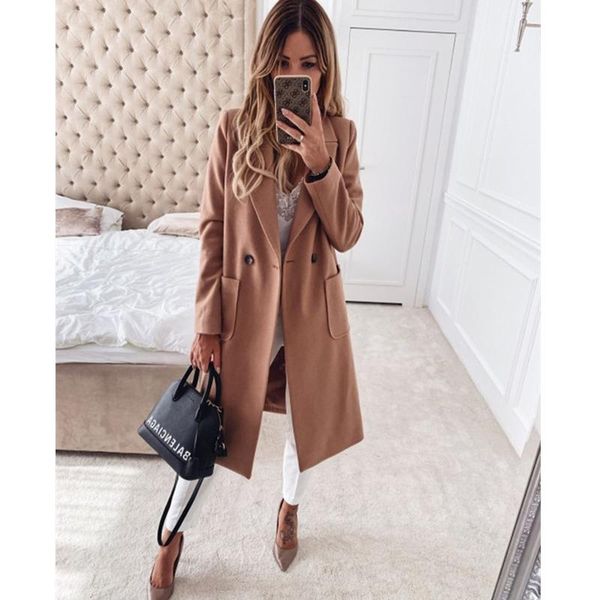 three-quarter sleeve long jackets women's wool blends autumn solid color button lapel pocket woolen coat outwear &, Black
three-quarter sleeve long jackets women's wool blends autumn solid color button lapel pocket woolen coat outwear &, Black