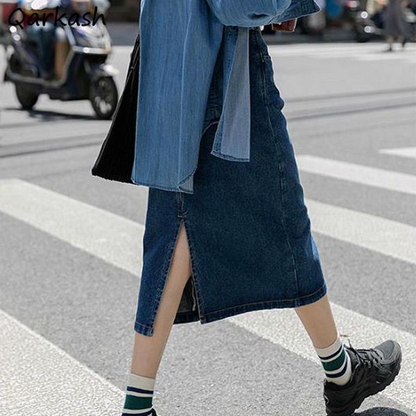 skirts mid-calf length women vintage denim japanese style chic brisk simple fall all-match teens streetwear daily female bottom, Black
skirts mid-calf length women vintage denim japanese style chic brisk simple fall all-match teens streetwear daily female bottom, Black