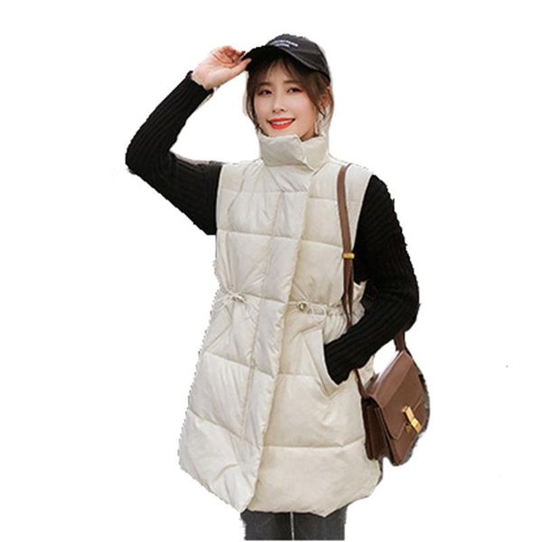 women's vests 2021 vest coat women winter white black thick warm cotton clothes korean plus size fashion slim down jacket n1030, Black;white
women's vests 2021 vest coat women winter white black thick warm cotton clothes korean plus size fashion slim down jacket n1030, Black;white