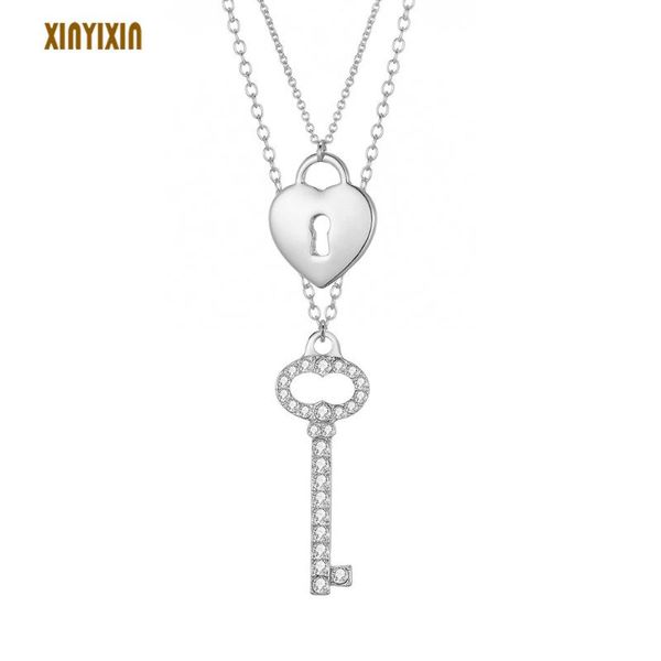 silver heart lock crystal key pendant necklace for women gold rhinestone layered choker 2 pcs 2021 fashion jewelry gift chokers, Golden;silver
silver heart lock crystal key pendant necklace for women gold rhinestone layered choker 2 pcs 2021 fashion jewelry gift chokers, Golden;silver