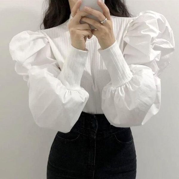 women's sweaters korean chic knit early spring style bubble sleeve thread slim long shirt, White;black
women's sweaters korean chic knit early spring style bubble sleeve thread slim long shirt, White;black