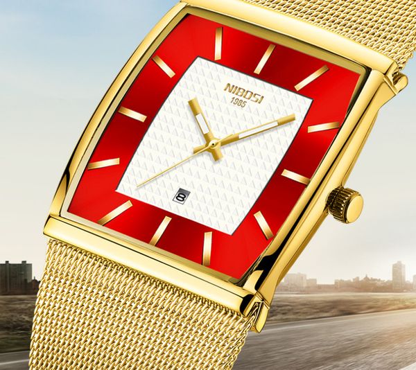 nibosi brand simple students watch calendar quartz mens watches stainless steel mesh strap gentlemens wristwatches, Slivery;brown
nibosi brand simple students watch calendar quartz mens watches stainless steel mesh strap gentlemens wristwatches, Slivery;brown