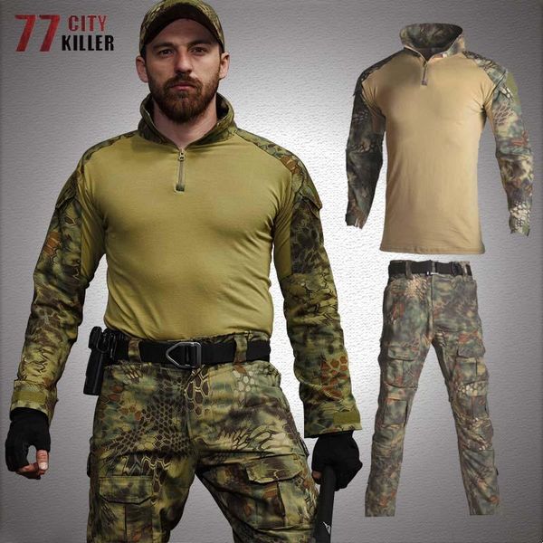 men's tracksuits military paintball clothing sets shooting uniform men camouflage tactical t-shirts cargo pants suit mens swat comba, Gray
men's tracksuits military paintball clothing sets shooting uniform men camouflage tactical t-shirts cargo pants suit mens swat comba, Gray