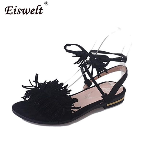 fringe female ankle strap rome casual sandals women flats summer fashion tassel shoes ladies wedding, Black
fringe female ankle strap rome casual sandals women flats summer fashion tassel shoes ladies wedding, Black