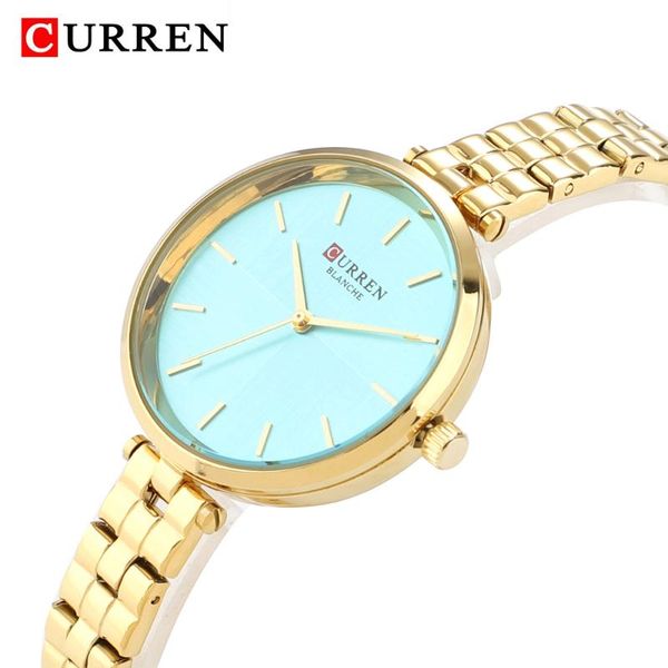wristwatches curren women's watches analog quartz watch for women gold stainless steel female clock elegent ladies, Slivery;brown
wristwatches curren women's watches analog quartz watch for women gold stainless steel female clock elegent ladies, Slivery;brown