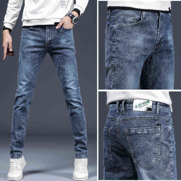 men's jeans jeans elastic slim feet 2021 jeans fashion casual korean men's pants, Blue
men's jeans jeans elastic slim feet 2021 jeans fashion casual korean men's pants, Blue