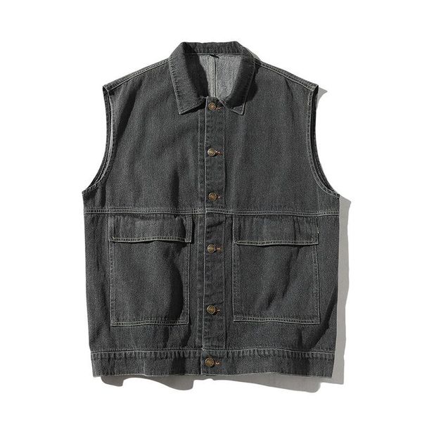 men's vests blue denim vest fashion retro casual jacket men streetwear wild hip hop loose sleeveless mens s-4xl, Black;white
men's vests blue denim vest fashion retro casual jacket men streetwear wild hip hop loose sleeveless mens s-4xl, Black;white