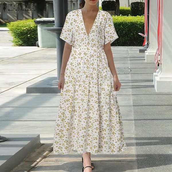casual dresses zanzea summer floral dress 2021 women bohemian v neck sundress short sleeve printed vestidos holiday ruffles midi k, Black;gray
casual dresses zanzea summer floral dress 2021 women bohemian v neck sundress short sleeve printed vestidos holiday ruffles midi k, Black;gray