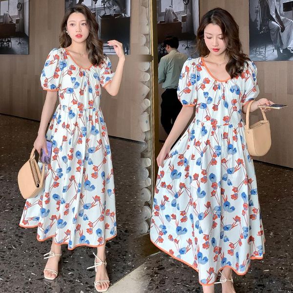maternity dresses pregnant woman summer dress fashion printed french style backless long loose puff sleeve pregnancy chiffon, White
maternity dresses pregnant woman summer dress fashion printed french style backless long loose puff sleeve pregnancy chiffon, White