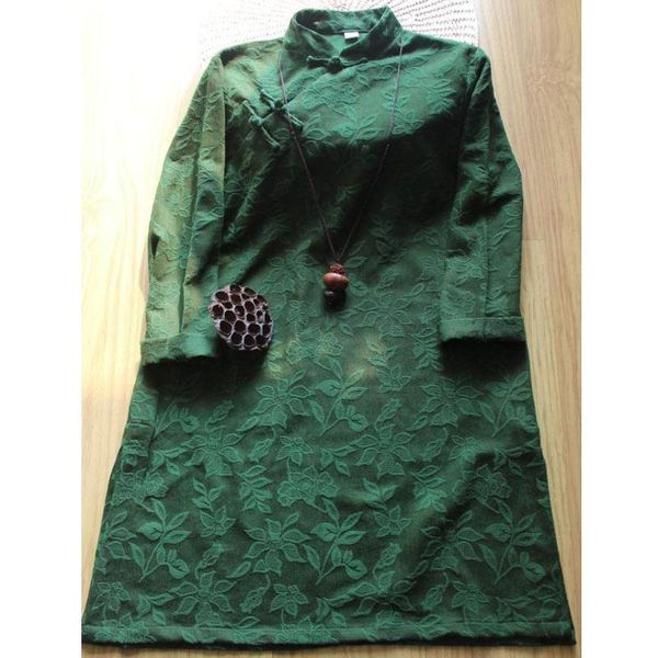 casual dresses traditional stand collar frog buttons opening jacquard floral cotton linen dress, spring autumn long sleeve robe, Black;gray
casual dresses traditional stand collar frog buttons opening jacquard floral cotton linen dress, spring autumn long sleeve robe, Black;gray