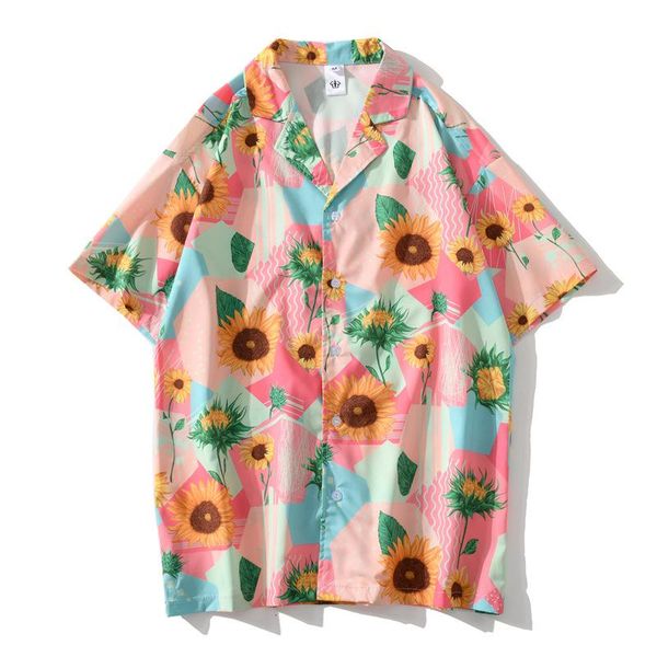 men's casual shirts pink streetwear beach flower printed short sleeve shirt men 2021 hawaii summer clothes fashion harujuku women top, White;black
men's casual shirts pink streetwear beach flower printed short sleeve shirt men 2021 hawaii summer clothes fashion harujuku women top, White;black