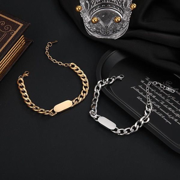 link, chain european and american street s hip hop trend thick stainless steel fashionable exaggerated bracelet couple, Black
link, chain european and american street s hip hop trend thick stainless steel fashionable exaggerated bracelet couple, Black