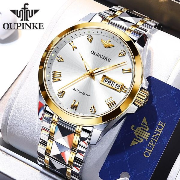 wristwatches oupinke swiss mens vintage automatic watch business light luxury mechanical fashion simple waterproof self winding, Slivery;brown
wristwatches oupinke swiss mens vintage automatic watch business light luxury mechanical fashion simple waterproof self winding, Slivery;brown