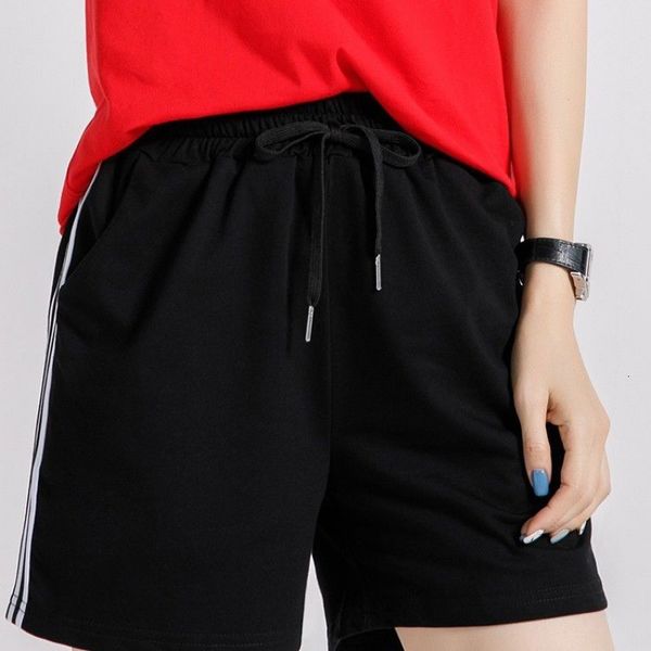 women's shorts large size sports summer loose pants wear fat mm thin student running three point wide leg, White;black
women's shorts large size sports summer loose pants wear fat mm thin student running three point wide leg, White;black