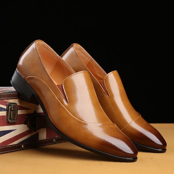 autumn style mens loafers for wedding party dance black brown genuine leather slip on men's dress shoes casual business
autumn style mens loafers for wedding party dance black brown genuine leather slip on men's dress shoes casual business