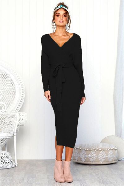 ladies long low-cut slit dresses s-3xl base coat v-neck spring and autumn long-sleeved clothing six colors rfg004, Black;gray
ladies long low-cut slit dresses s-3xl base coat v-neck spring and autumn long-sleeved clothing six colors rfg004, Black;gray