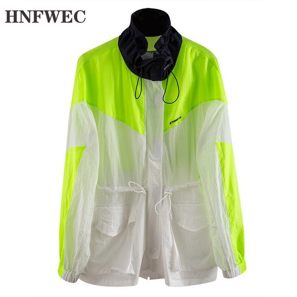 women's jackets 2021 high collr lantern sleeves green contrast white polyester drawstring waist adjust zippers cardigan rain jacket u90, Black;brown
women's jackets 2021 high collr lantern sleeves green contrast white polyester drawstring waist adjust zippers cardigan rain jacket u90, Black;brown
