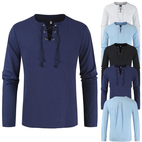 men's t-shirts 2021 summer men linen mens casual long sleeve v-neck thin belt solid color t-shirt male pullove tees 4xl, White;black
men's t-shirts 2021 summer men linen mens casual long sleeve v-neck thin belt solid color t-shirt male pullove tees 4xl, White;black