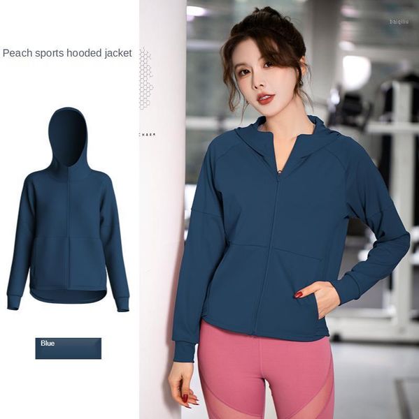 women long sleeve running shirts hooded design yoga t-shirts with hat solid sports front zippe workout clothes outfit
women long sleeve running shirts hooded design yoga t-shirts with hat solid sports front zippe workout clothes outfit