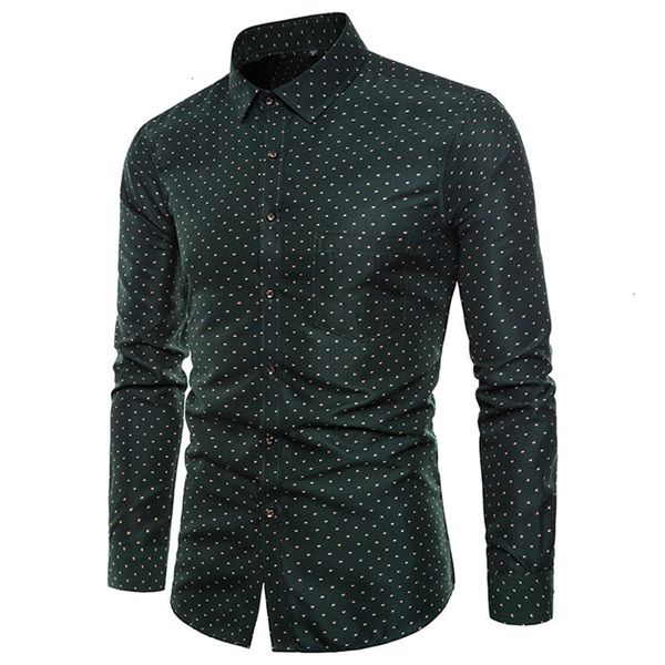 men's casual shirts autumn slim fit printed dark green spot dot print male long sleeve shirt plus size d7i2, White;black
men's casual shirts autumn slim fit printed dark green spot dot print male long sleeve shirt plus size d7i2, White;black