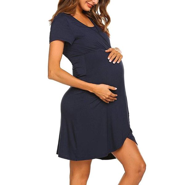 maternity dresses 4# pregnant printed women summer tunic breastfeeding dress short sleeve crew-neck vestido maternidad, White
maternity dresses 4# pregnant printed women summer tunic breastfeeding dress short sleeve crew-neck vestido maternidad, White
