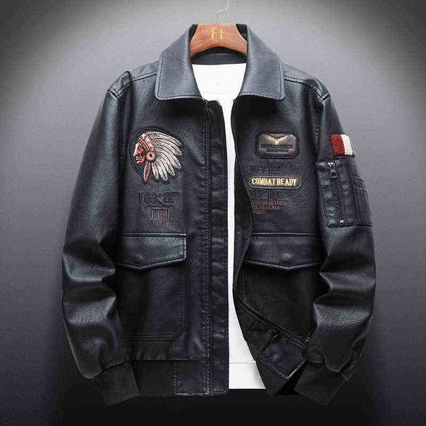 autumn new men 's retro leather jackets embroidery outwear casual motorcycle pu jacket biker windbreaker multi-pockets, Black
autumn new men 's retro leather jackets embroidery outwear casual motorcycle pu jacket biker windbreaker multi-pockets, Black