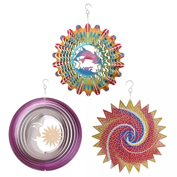 decorative objects & figurines 12inch colorful spiral windchimes 3d metal rotating wall hanging wind spinner interior window home garden dec
decorative objects & figurines 12inch colorful spiral windchimes 3d metal rotating wall hanging wind spinner interior window home garden dec