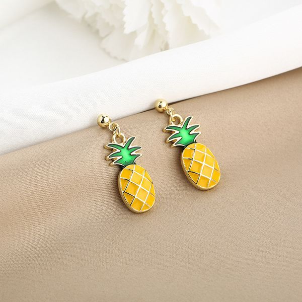 creative lovely fruit pineapple japan and south korea new ins wind net red small fresh earrings, Silver
creative lovely fruit pineapple japan and south korea new ins wind net red small fresh earrings, Silver