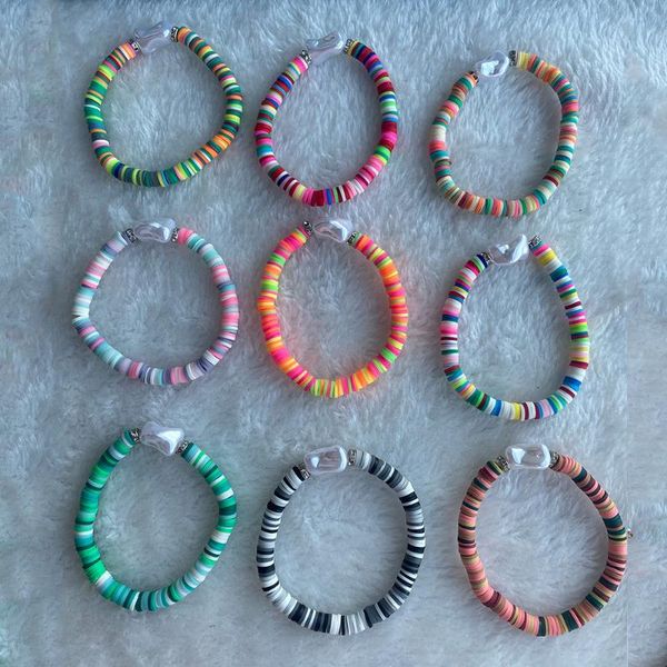 link, chain simple bohemian beach irregular imitation pearl candy color soft ceramic bracelet for women girls handmade jewelry accessories, Black
link, chain simple bohemian beach irregular imitation pearl candy color soft ceramic bracelet for women girls handmade jewelry accessories, Black