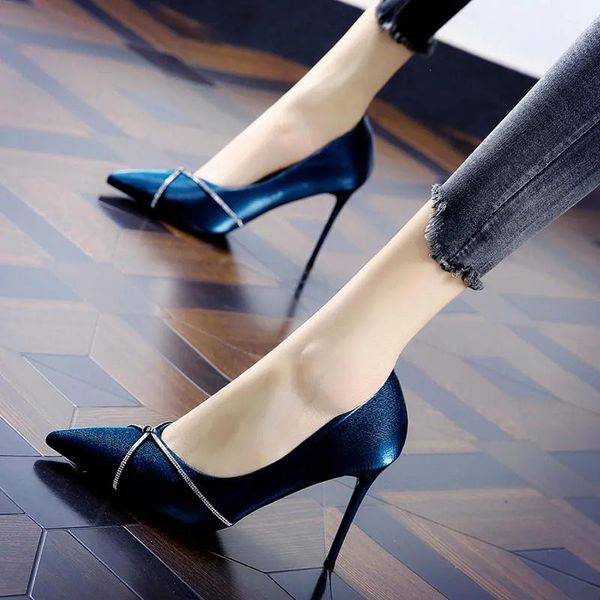 rhinestone silk pointed toe thin heels british style comfortable non-slip party shoes fashion ladies dress single, Black
rhinestone silk pointed toe thin heels british style comfortable non-slip party shoes fashion ladies dress single, Black