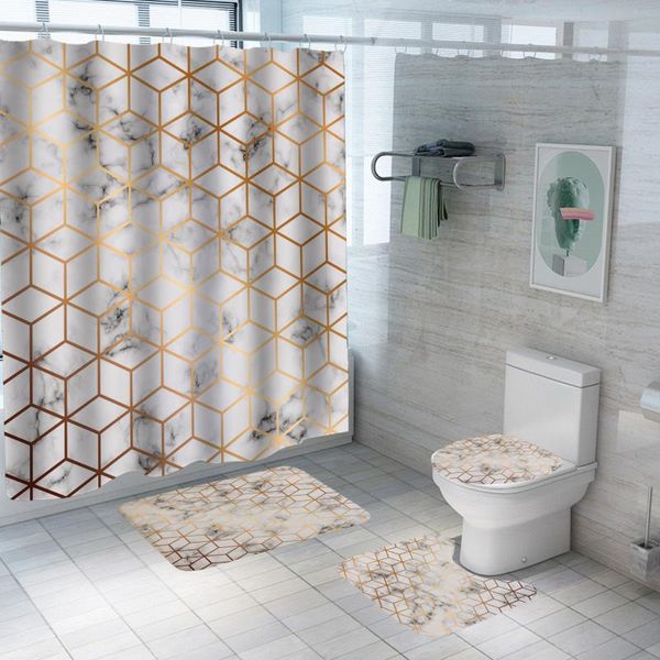 curtain & drapes custom 3d digital print geometric shape polyester waterproof bathroom shower and mats set
curtain & drapes custom 3d digital print geometric shape polyester waterproof bathroom shower and mats set