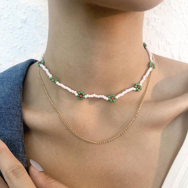 chains bohemian necklace female elegant alloy flower bead double layer chain women jewelry hip hop, Silver
chains bohemian necklace female elegant alloy flower bead double layer chain women jewelry hip hop, Silver